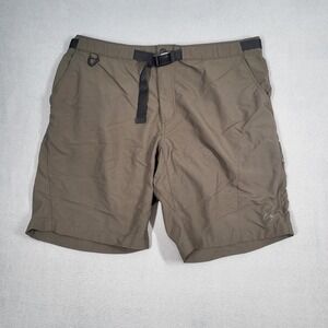 Nike ACG Mens Outdoor Nylon Hiking Shorts Khaki Tan Belted Size 40